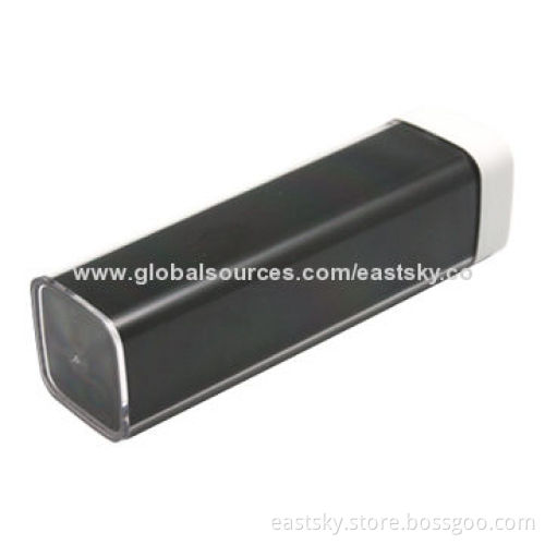 2000mAh Lipstick Power Bank Charger with Intelligent MCU Controller, Stylish and Portable